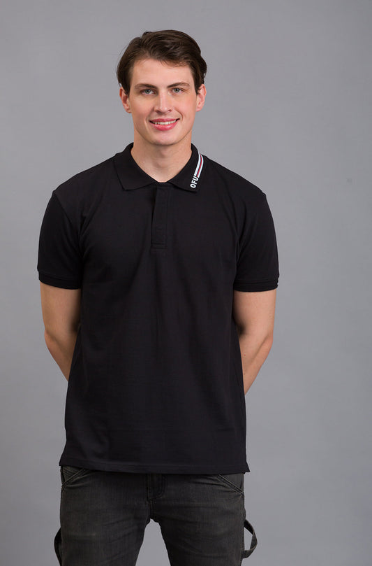 Concealed Placket Polo: Timeless Elegance | Black Concealed Placket Polo: Timeless Elegance | Black