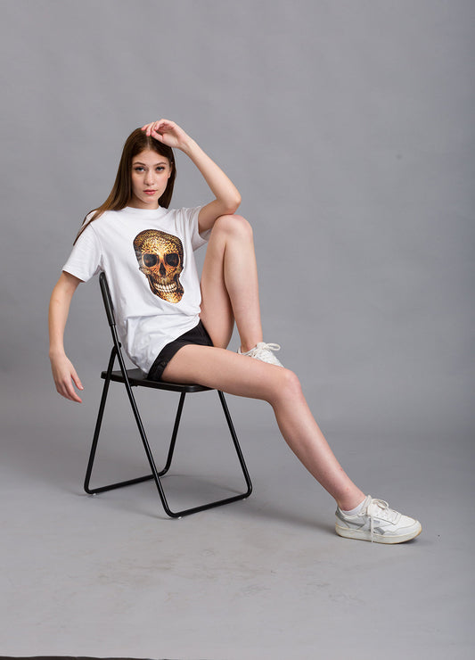 OFU- Cartoon Canvas Oversized Tee | White OFU- White Mystic Life T shirt