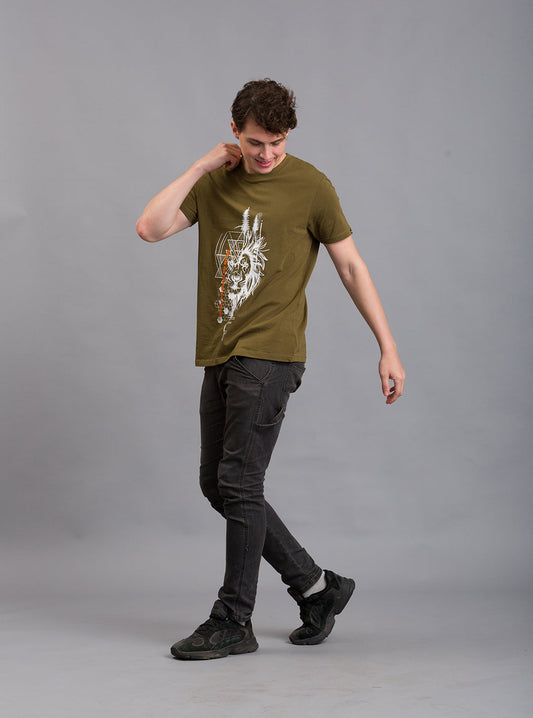 OFU- Wild Fusion T shirt | Olive