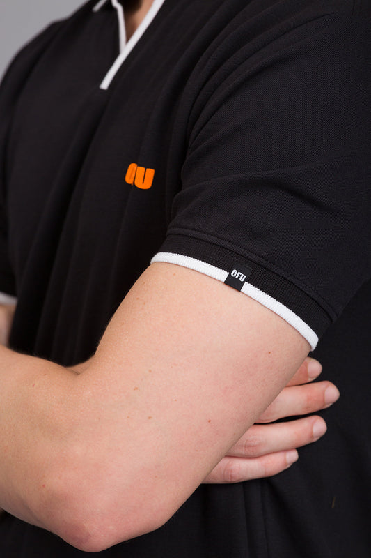 Timeless V-Neck Polo: Chic Comfort | Black