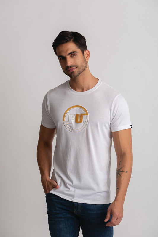 OFU logo embossed T Shirt - White